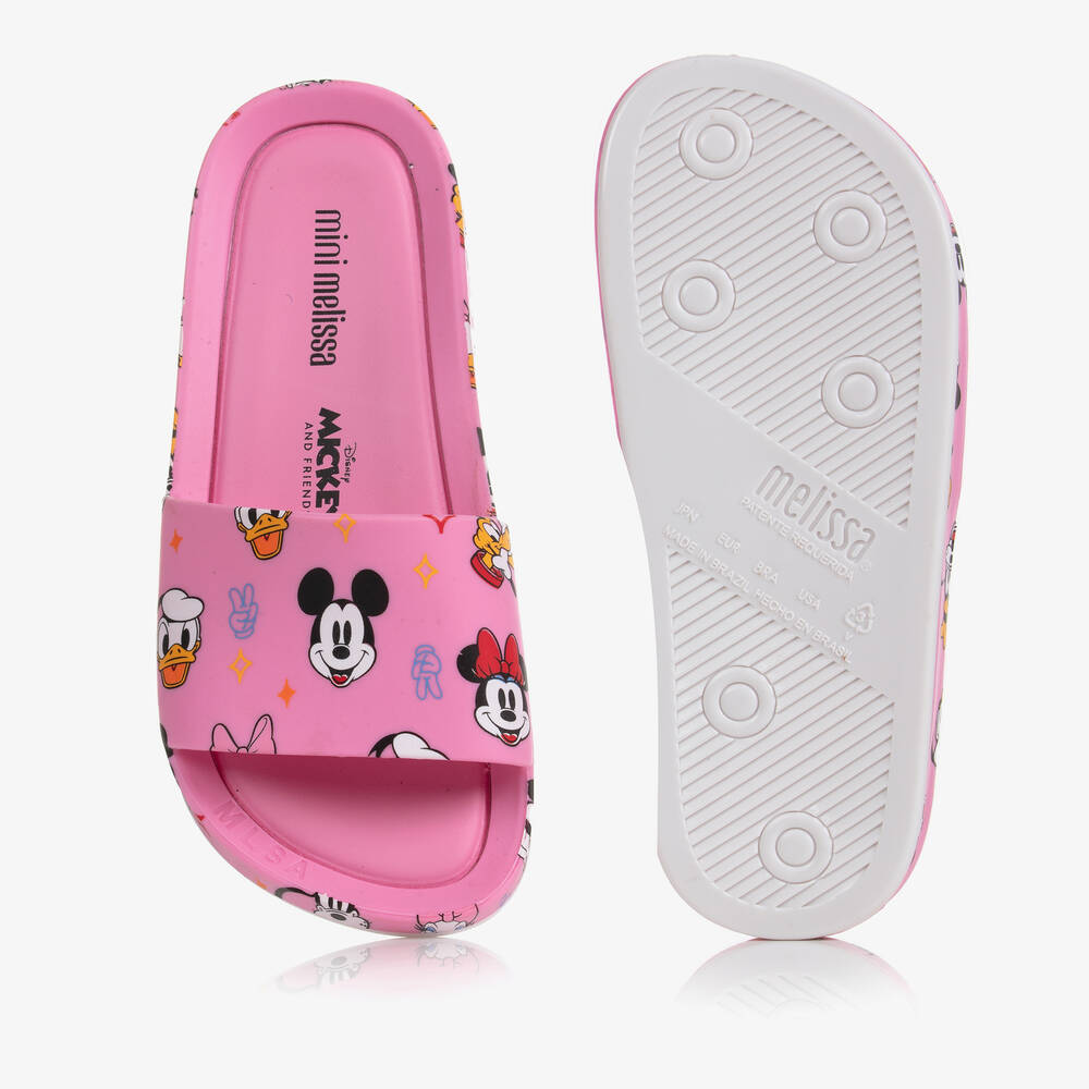 Mini Melissa-Розовые пляжные шлепанцы Disney | Childrensalon Outlet