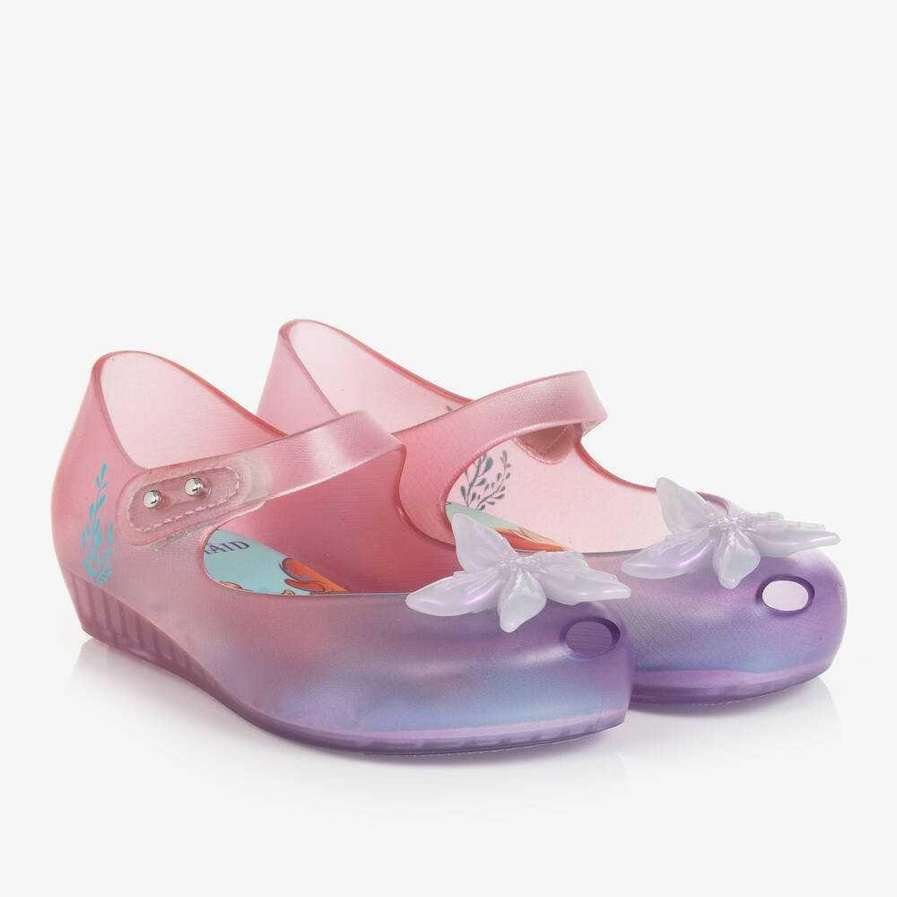 Mini Melissa - Girls Pink Disney Jelly Ballerinas | Childrensalon