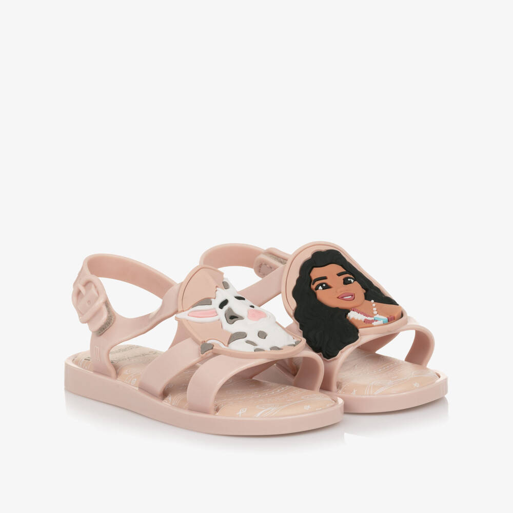 Mini Melissa-صنادل جلي موآنا وردية للبنات | Childrensalon Outlet