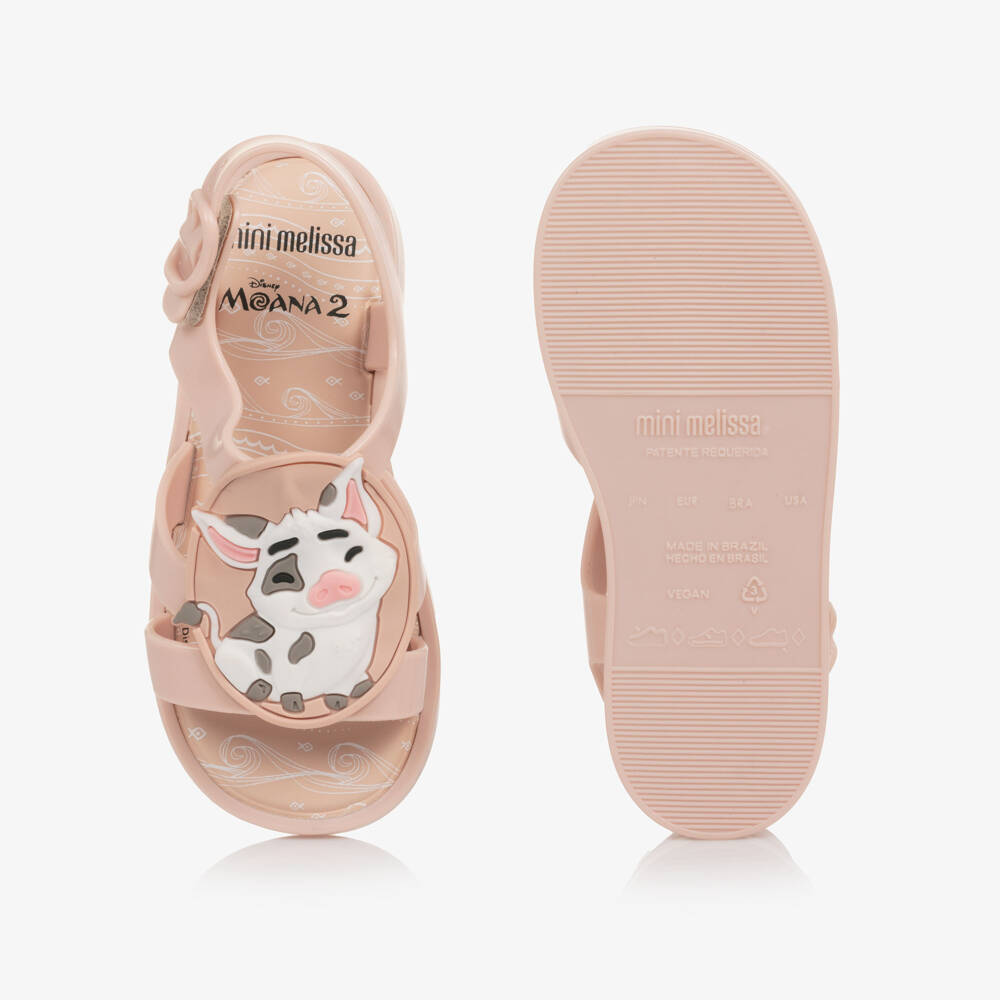 Mini Melissa-صنادل جلي موآنا وردية للبنات | Childrensalon Outlet