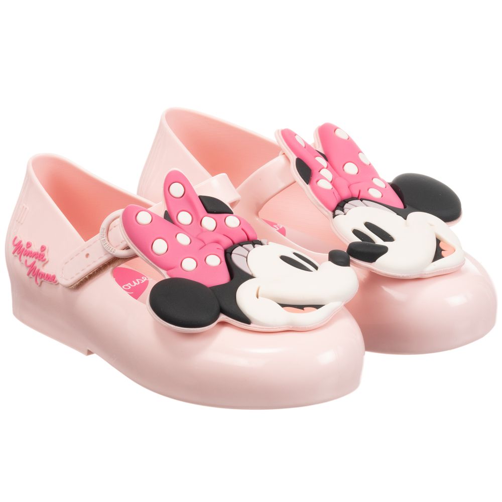 Mini Melissa - Girls Pink Disney Jelly Shoes  | Childrensalon