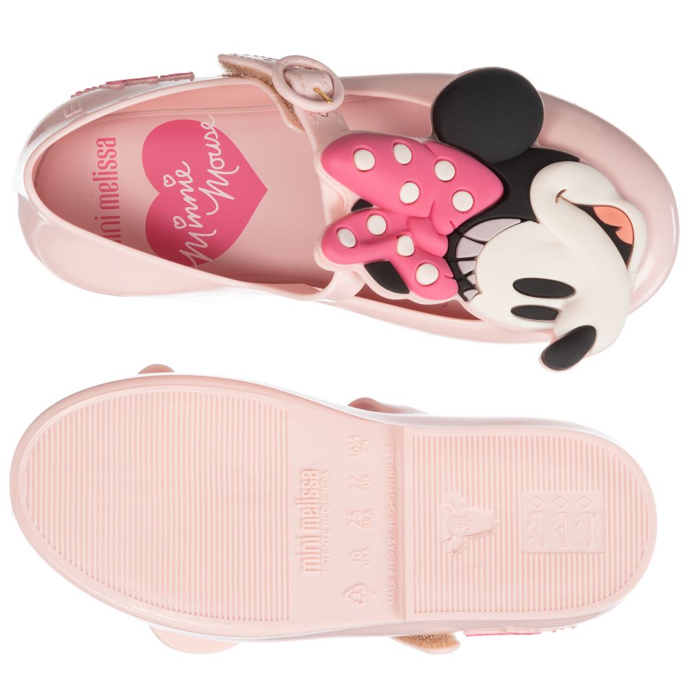 Mini Melissa Girls Pink Disney Jelly Shoes Childrensalon Outlet
