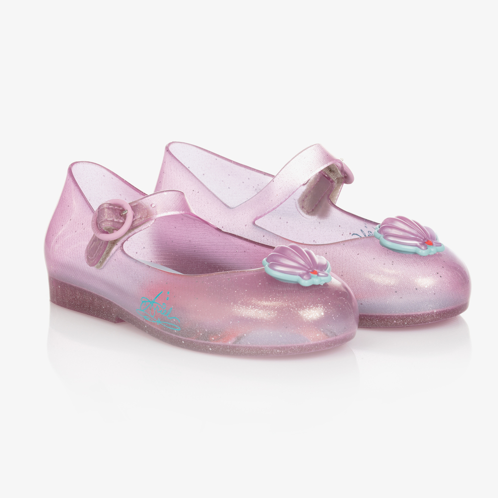 Mini Melissa - Chaussures roses bride Disney | Childrensalon