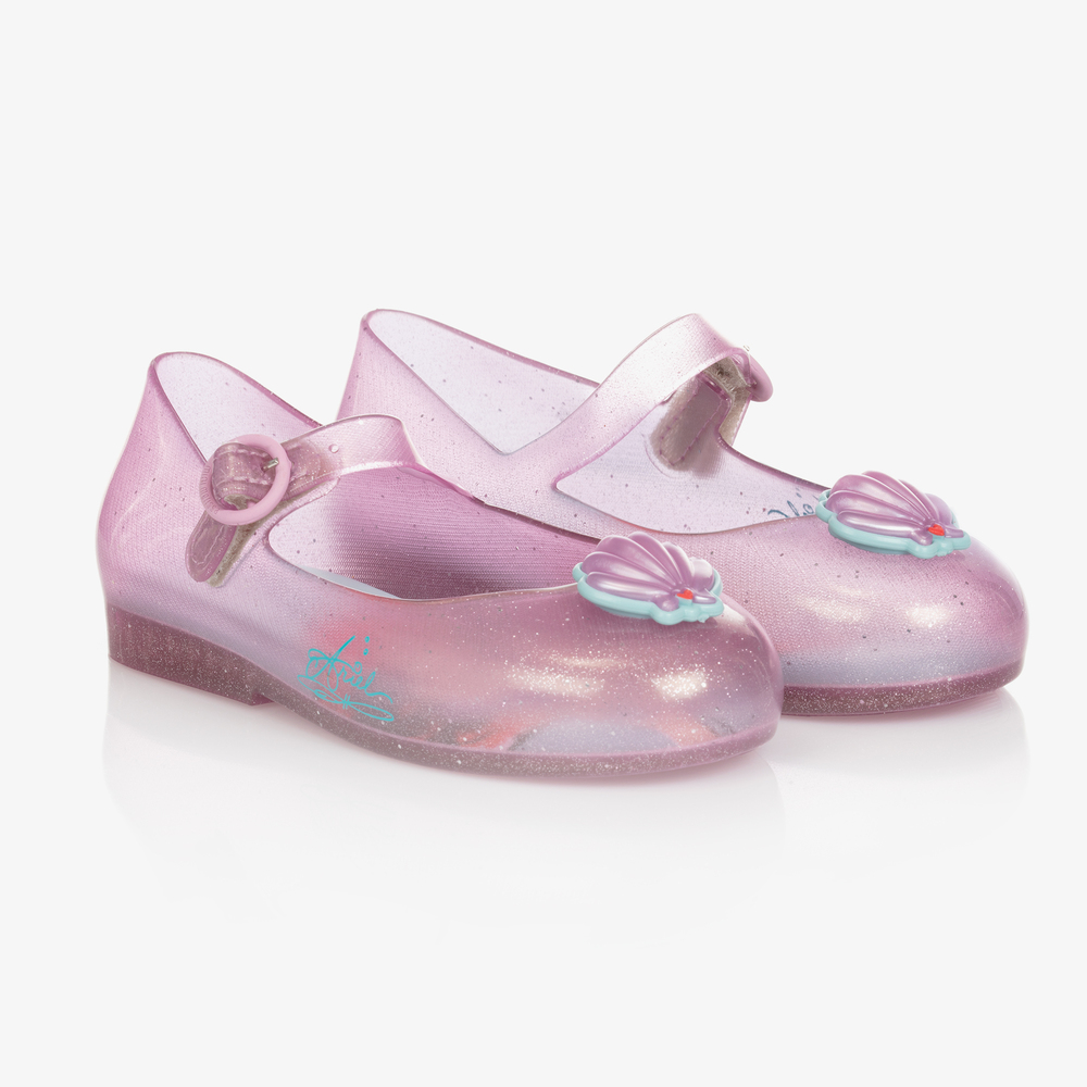 Mini Melissa - Girls Pink Disney Jelly Shoes | Childrensalon