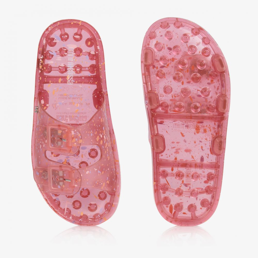 Mini Melissa-Girls Pink Fleck Jelly Sandals | Childrensalon Outlet