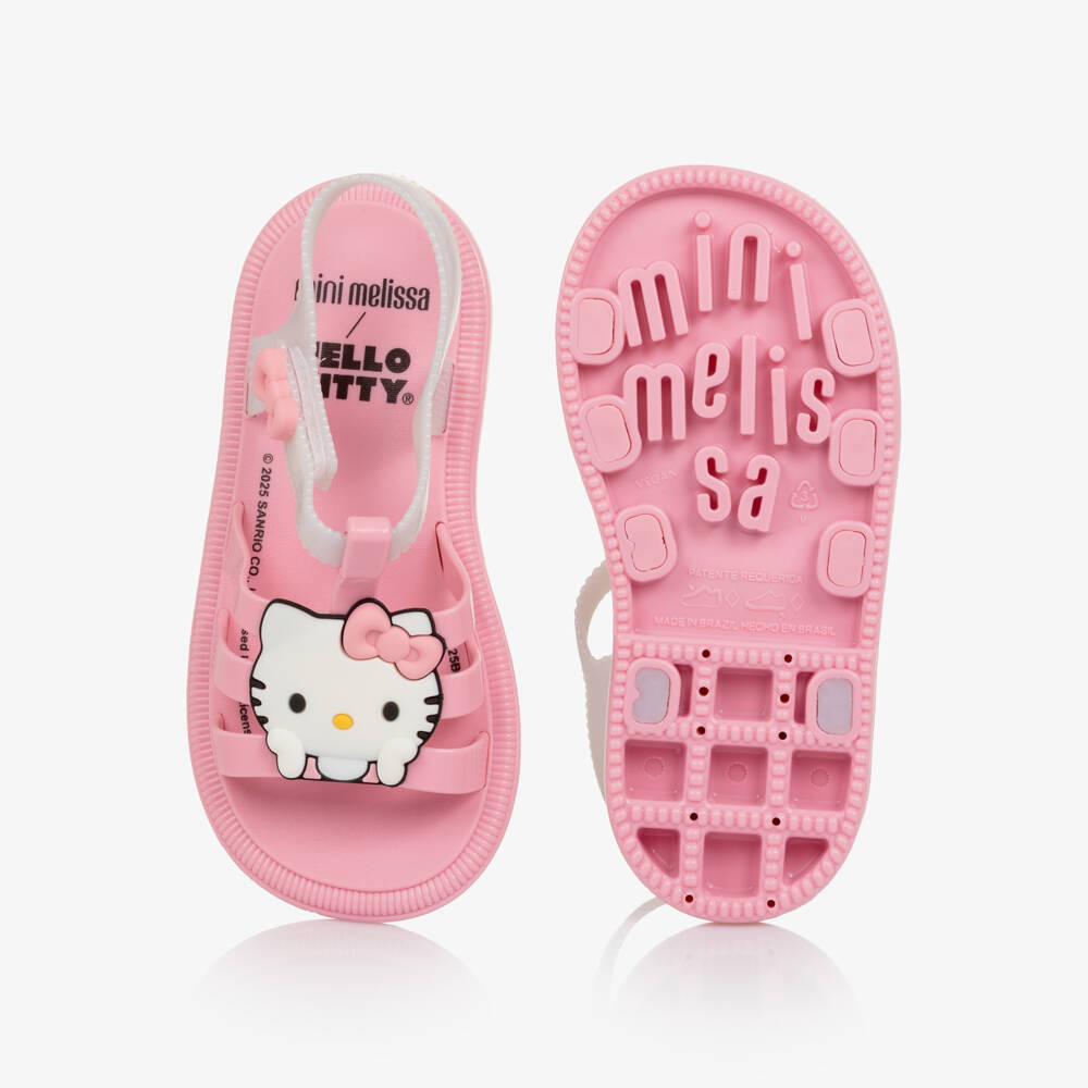 Mini Melissa-صنادل وردية هالو كيتي | Childrensalon Outlet