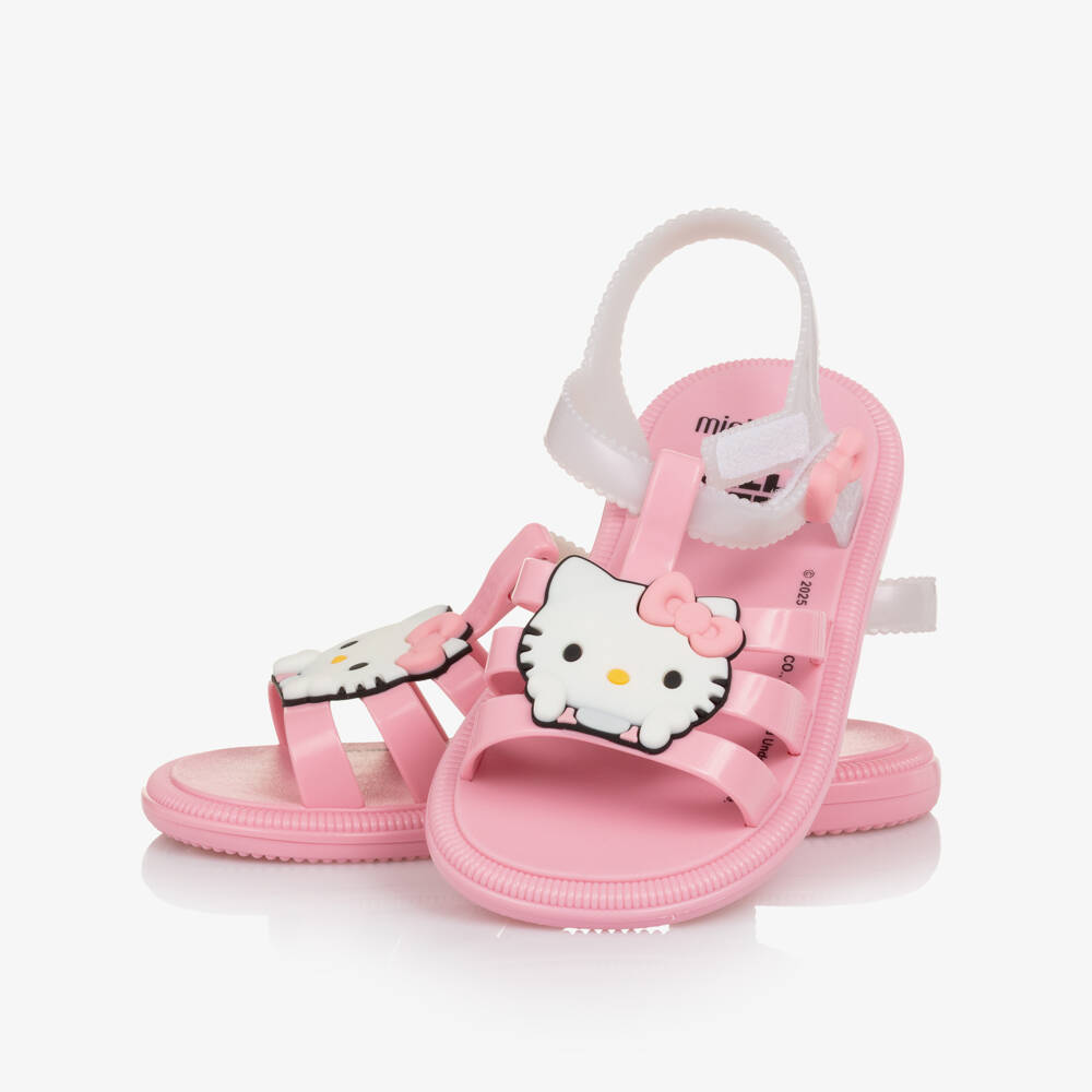 Mini Melissa-صنادل وردية هالو كيتي | Childrensalon Outlet