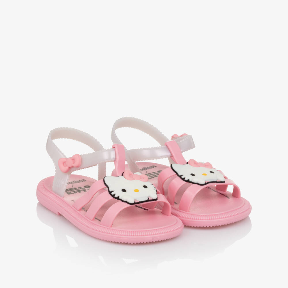 Mini Melissa-صنادل وردية هالو كيتي | Childrensalon Outlet