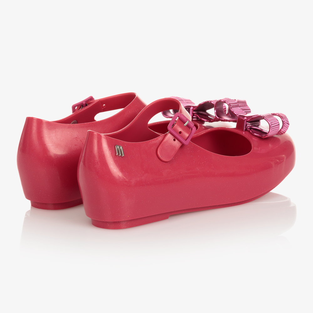 Mini Melissa Girls Pink Jelly Bow Shoes Childrensalon Outlet