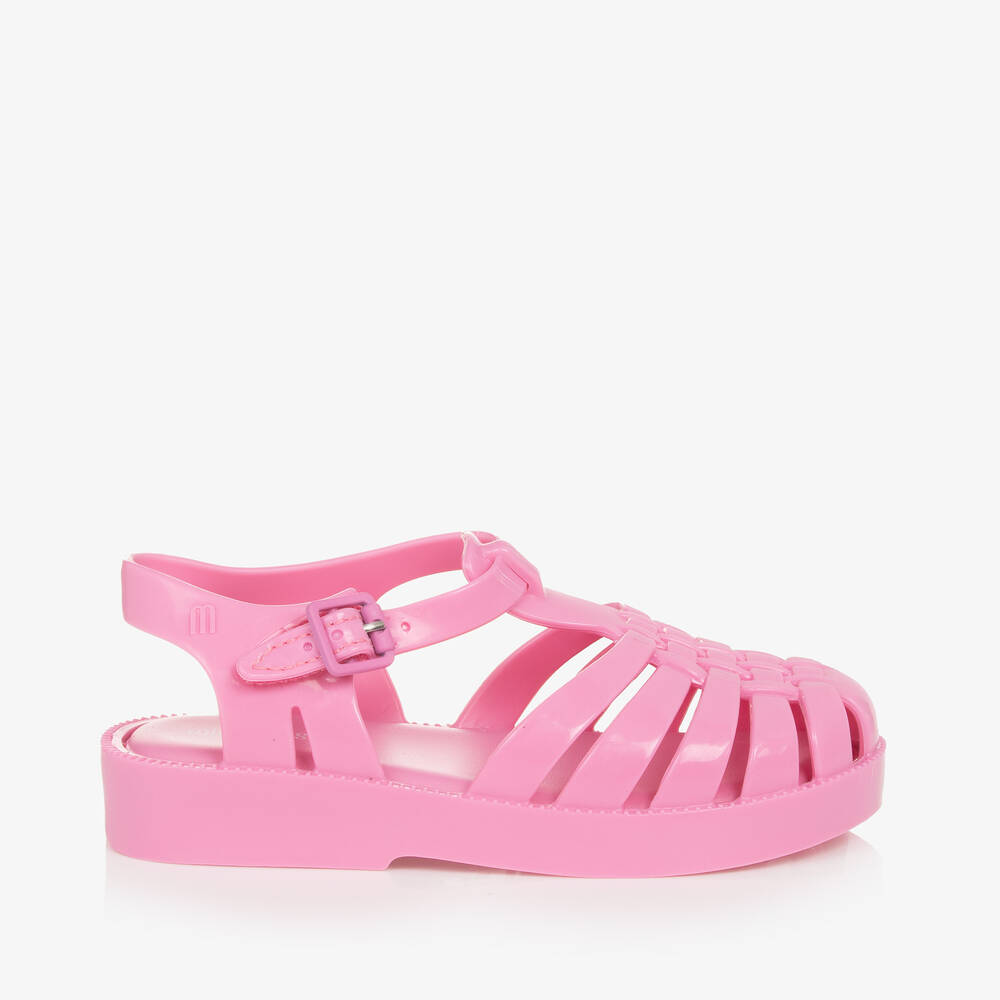 Mini Melissa-Girls Pink Jelly Sandals | Childrensalon Outlet