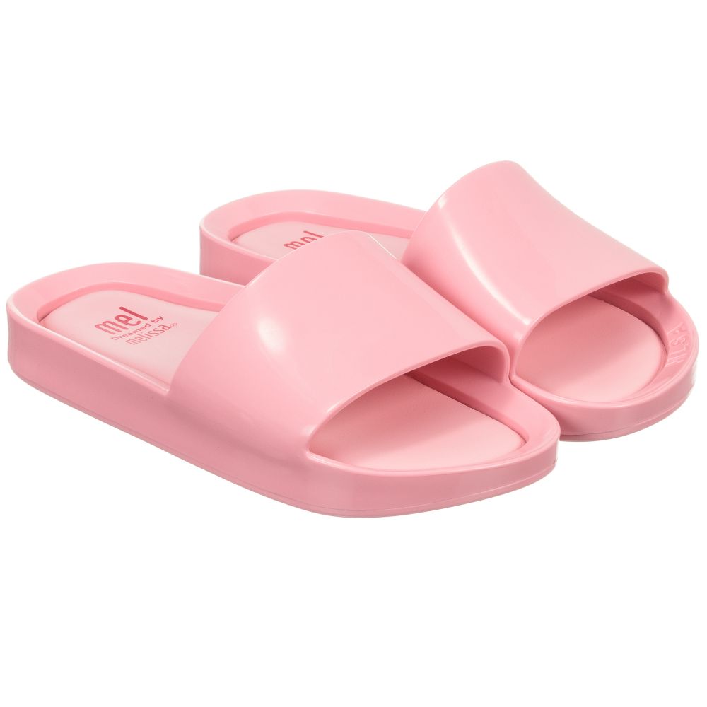 Mini Melissa - Girls Pink Jelly Sliders | Childrensalon