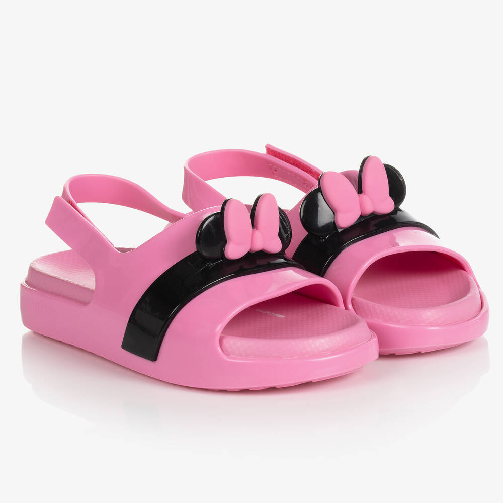 Mini Melissa - Girls Pink Minnie Mouse Jelly Sandals | Childrensalon