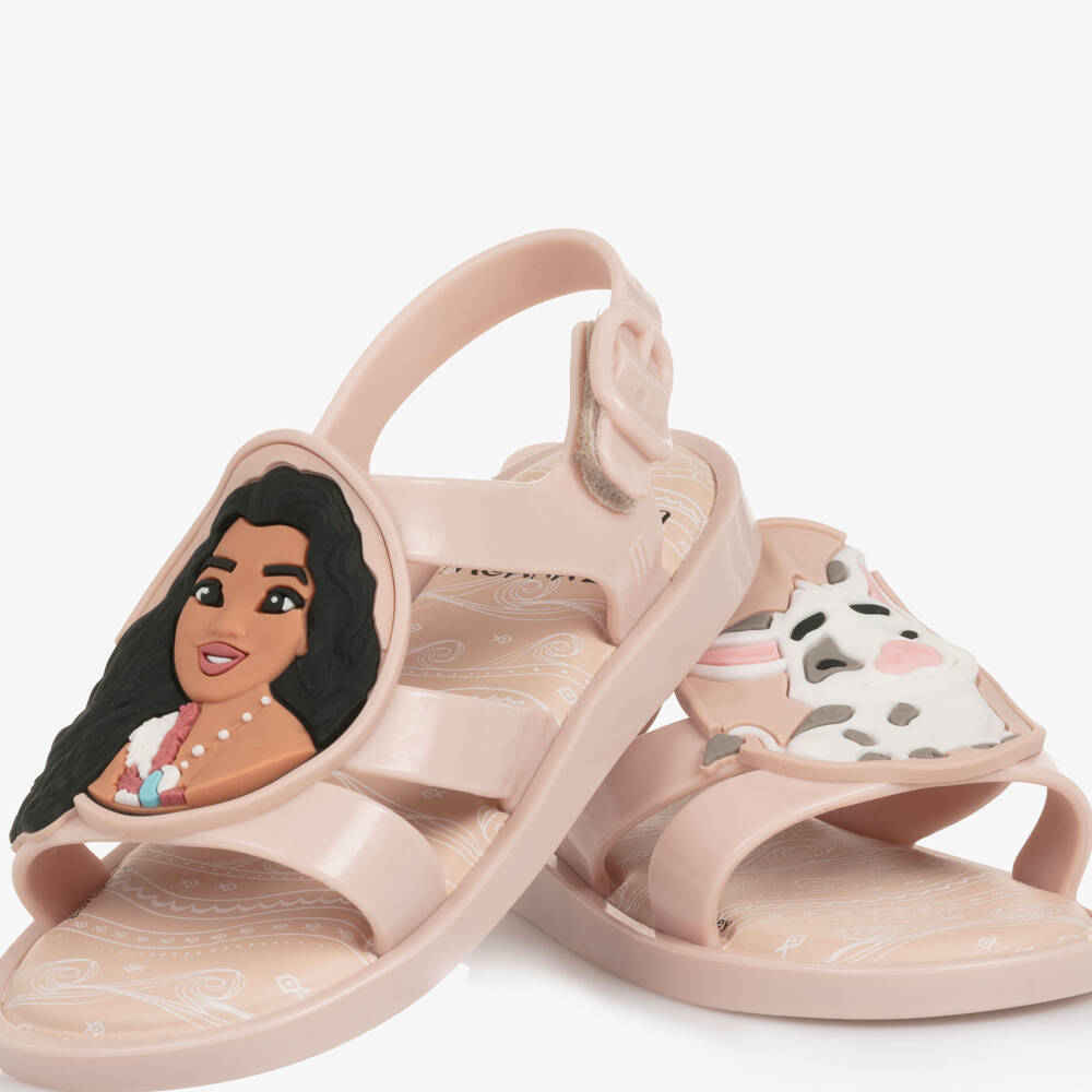 Mini Melissa-صنادل جلي موآنا وردية للبنات | Childrensalon Outlet