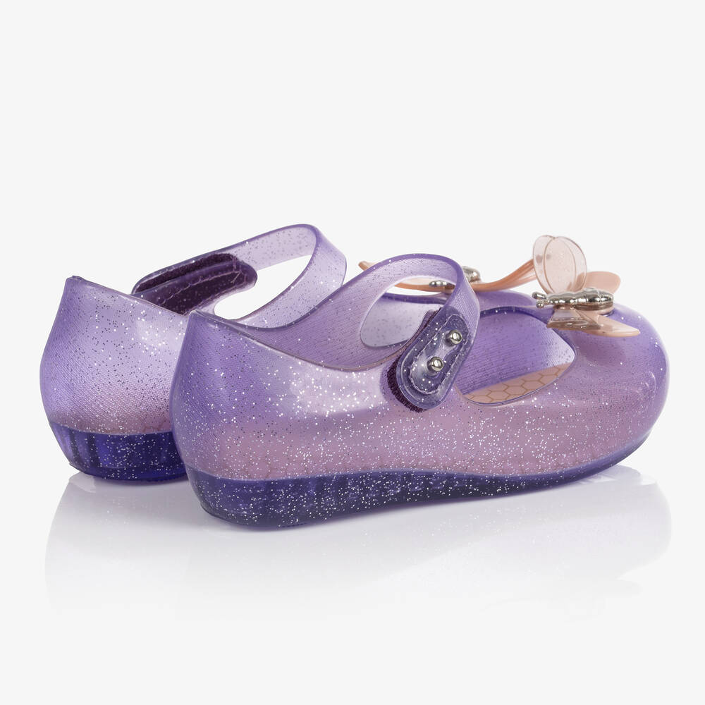 Silver mini melissa shoes shop