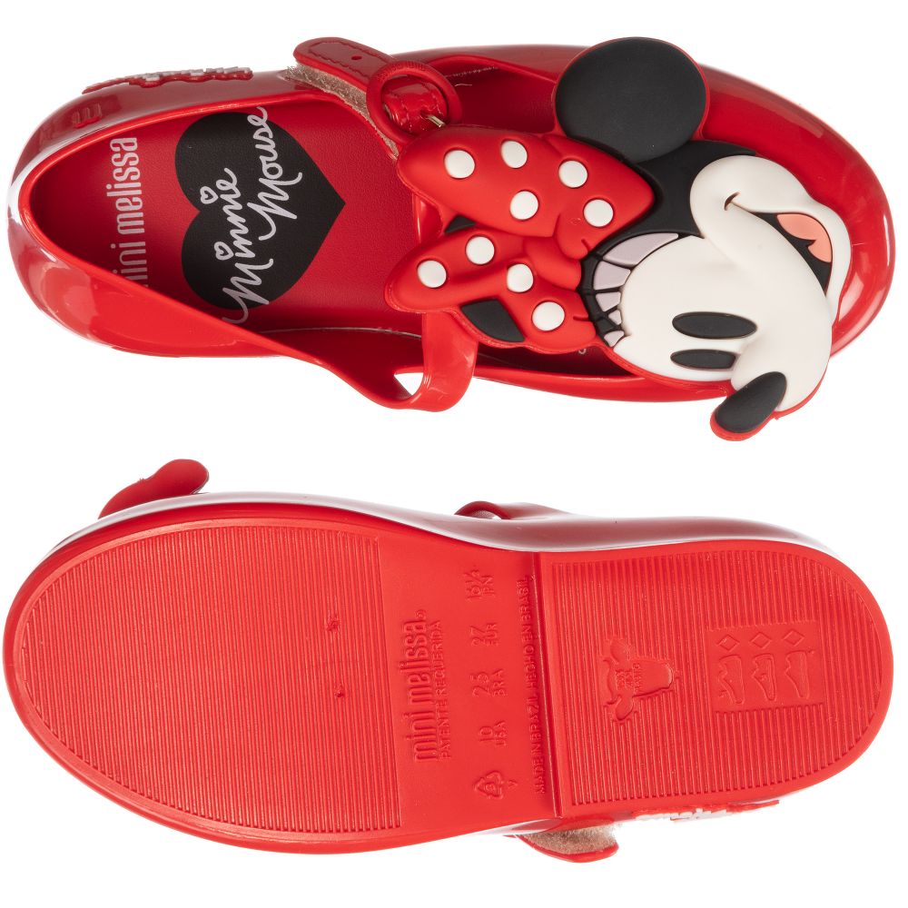 Girls red jelly shoes top