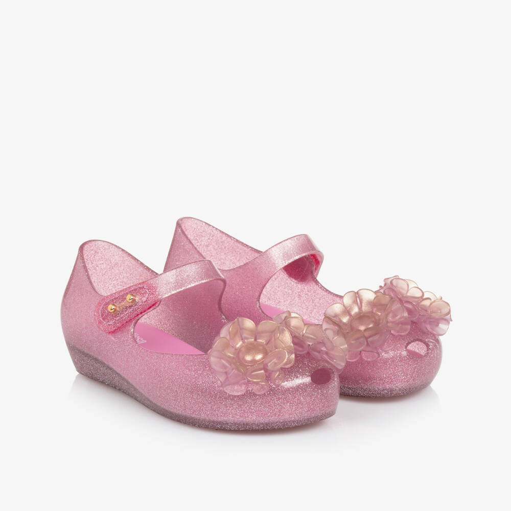 Mini Melissa-Girls Rosy Blossom Jelly Flats | Childrensalon Outlet