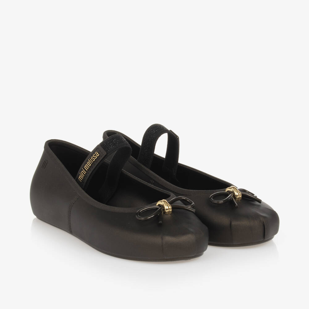 Mini Melissa-Girls Shimmering Brown Ballet Flats | Childrensalon Outlet