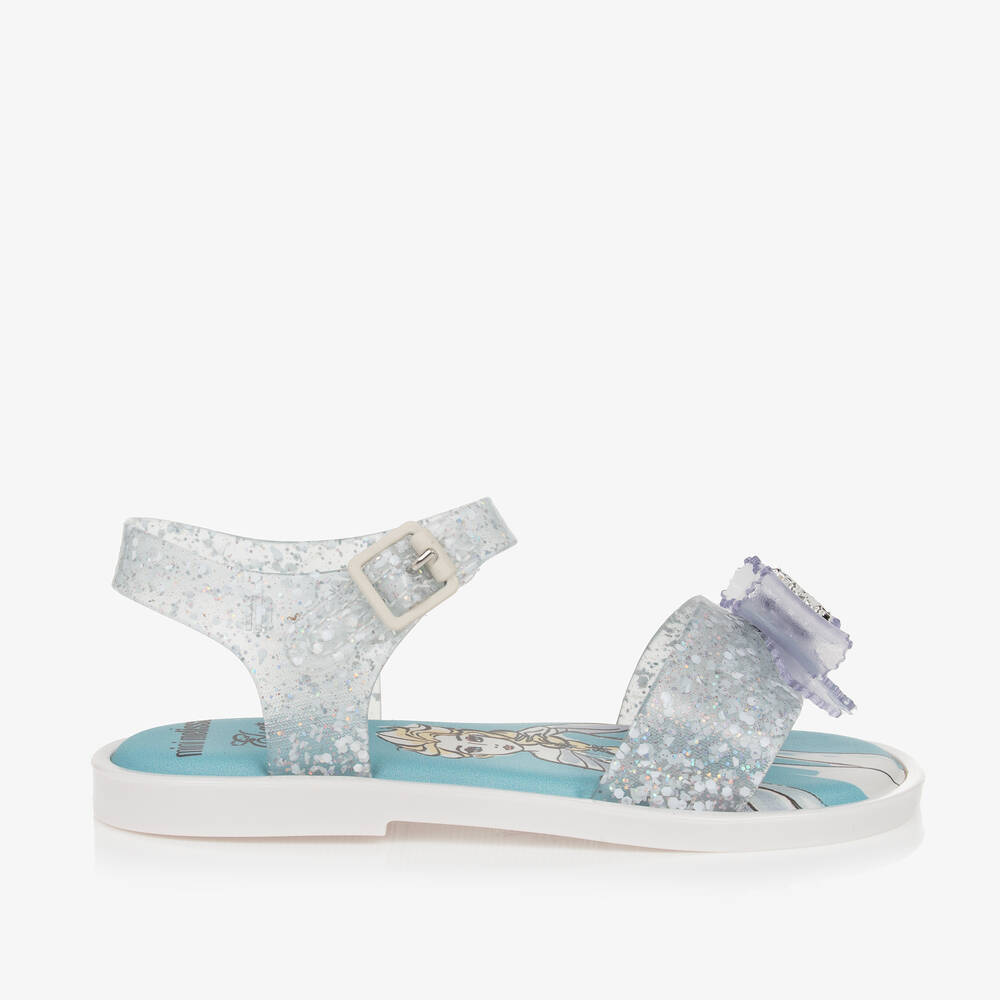 Mini Melissa-Girls Silver Disney Jelly Sandals | Childrensalon Outlet