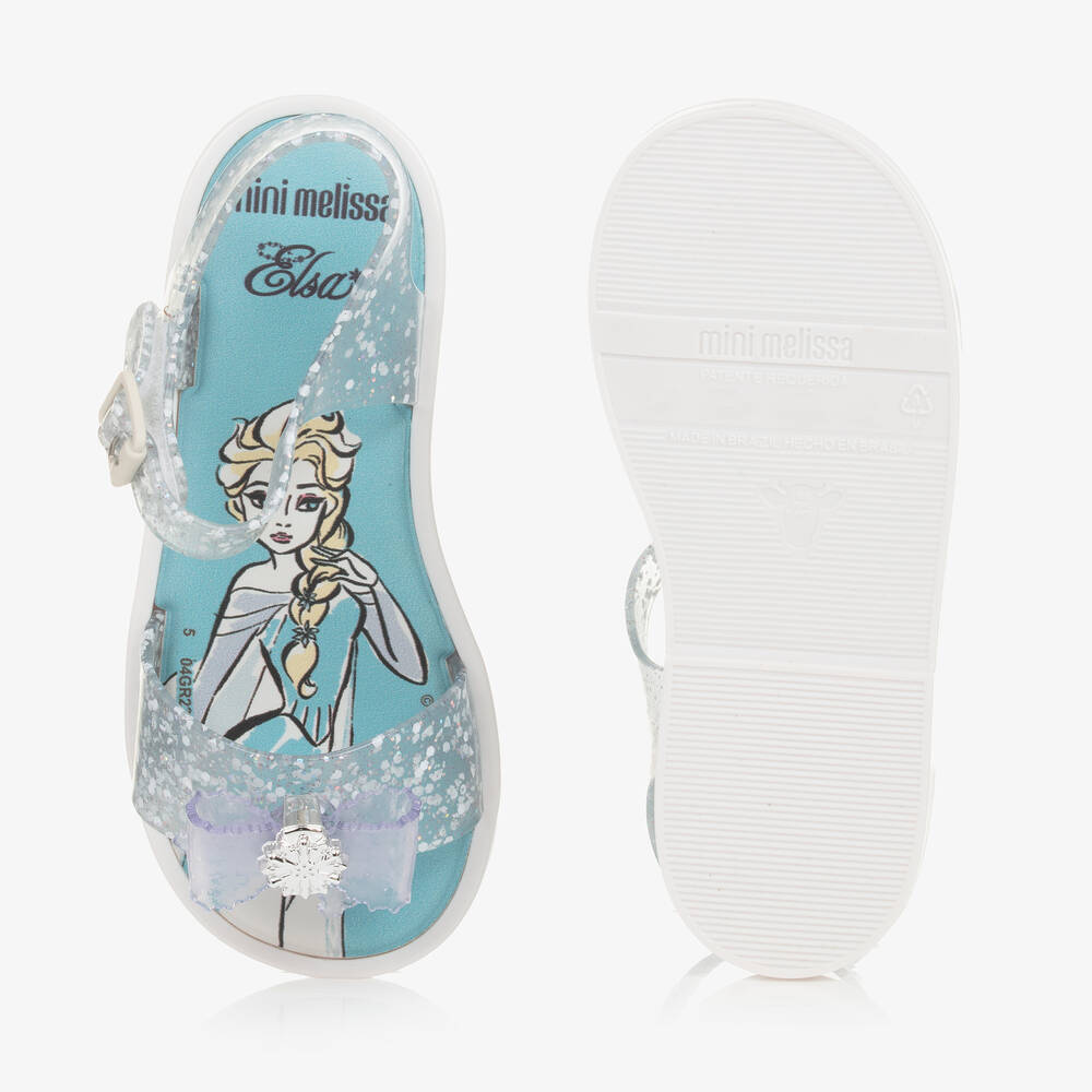 Mini Melissa-Girls Silver Disney Jelly Sandals | Childrensalon Outlet