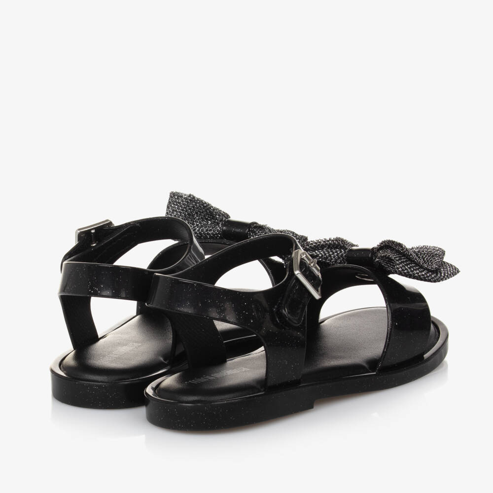 Mini Melissa-Girls Sparkle Bow Jelly Sandals | Childrensalon Outlet