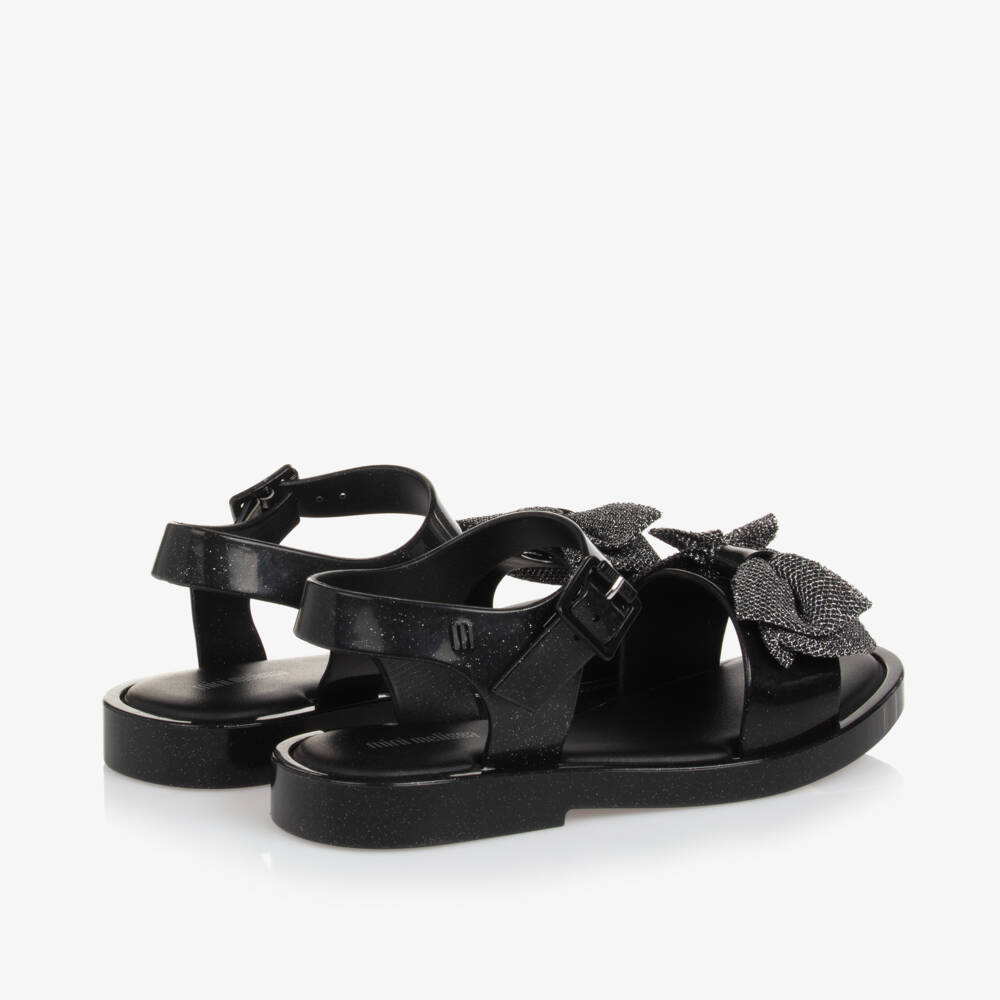 Mini Melissa-Girls Sparkling Bow Jelly Sandals | Childrensalon Outlet