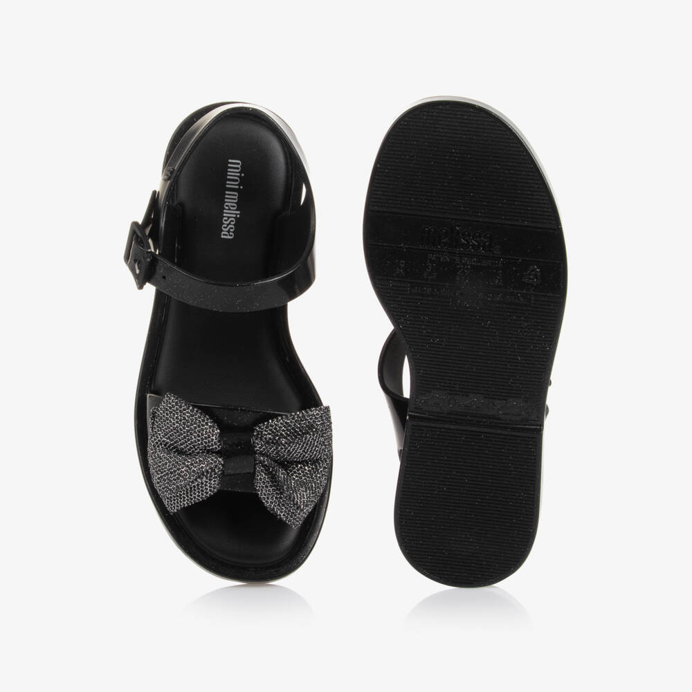 Mini Melissa-Girls Sparkling Bow Jelly Sandals | Childrensalon Outlet