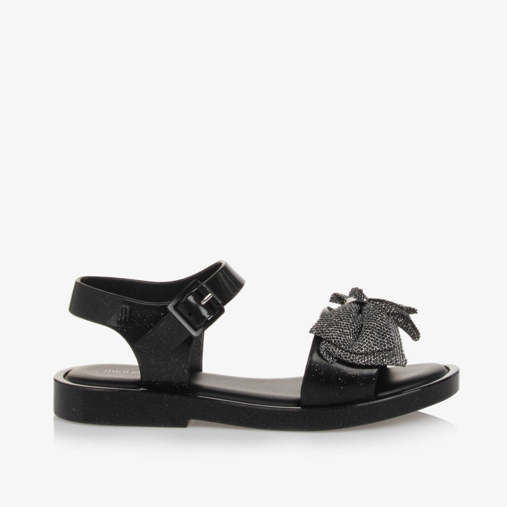 Mini Melissa-Girls Sparkling Bow Jelly Sandals | Childrensalon Outlet