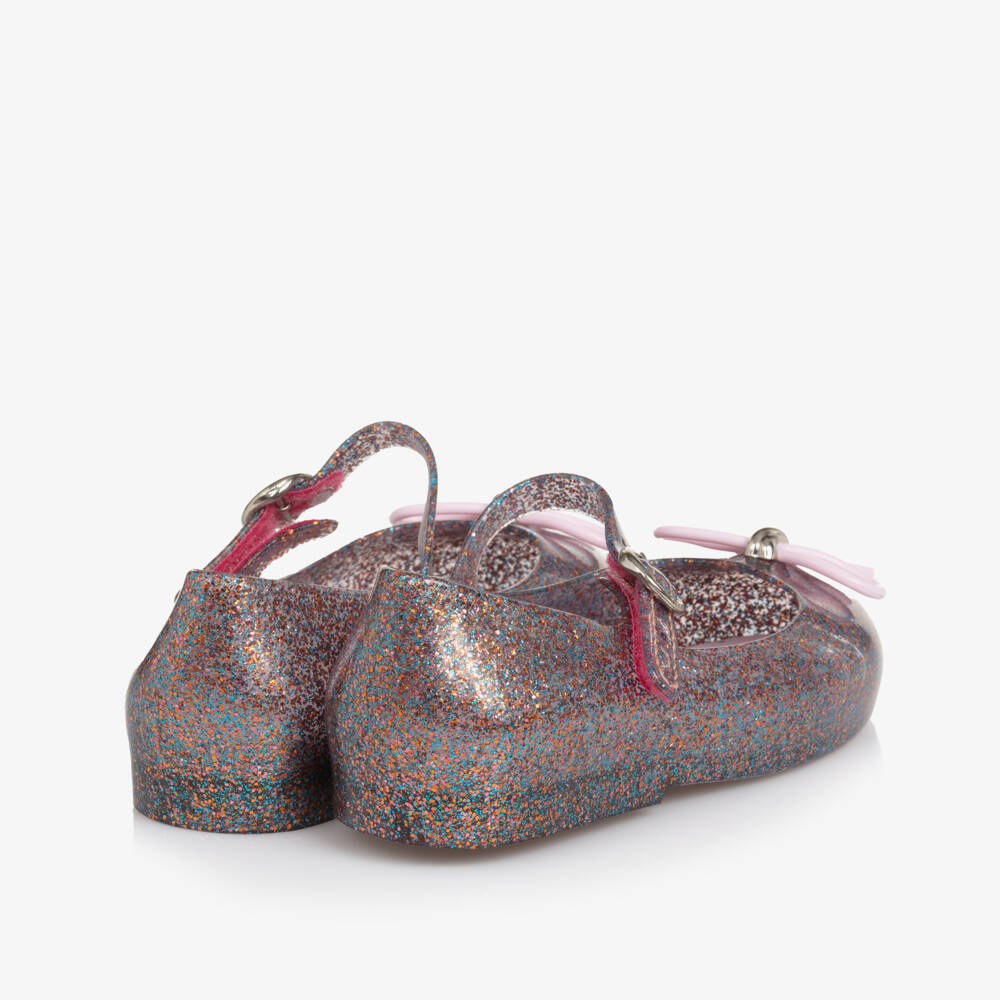 Mini Melissa-حذاء بناتي بنفسجي لامع مع فيونكة | Childrensalon Outlet