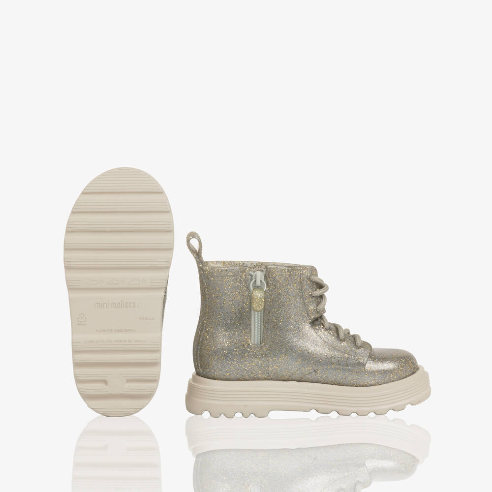 Mini Melissa-أحذية بنات فضية براقة | Childrensalon Outlet