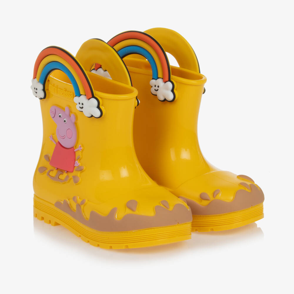 Mini Melissa-Girls Yellow Peppa Pig Wellies | Childrensalon Outlet