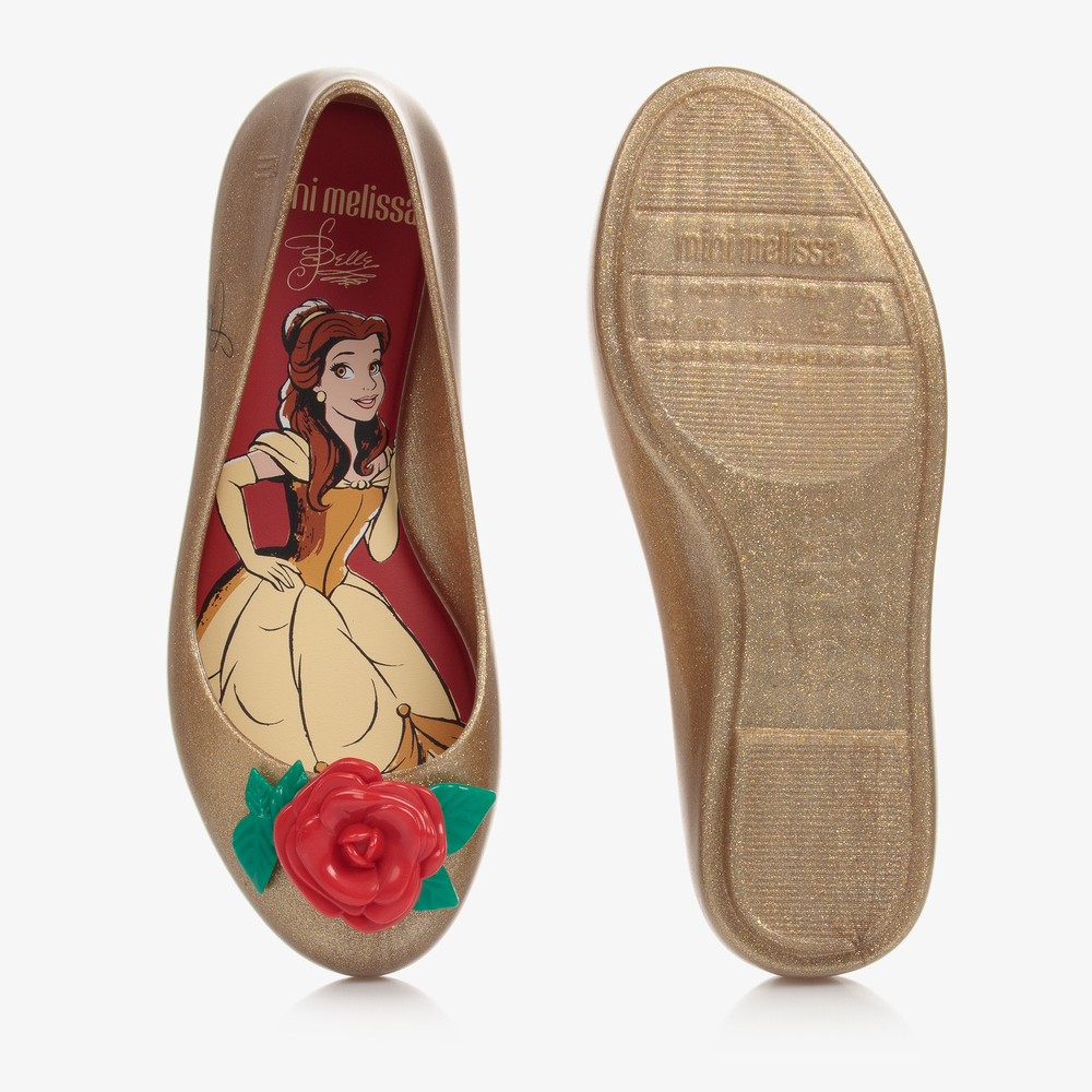 Mini Melissa-Золотистые резиновые туфли Disney | Childrensalon Outlet