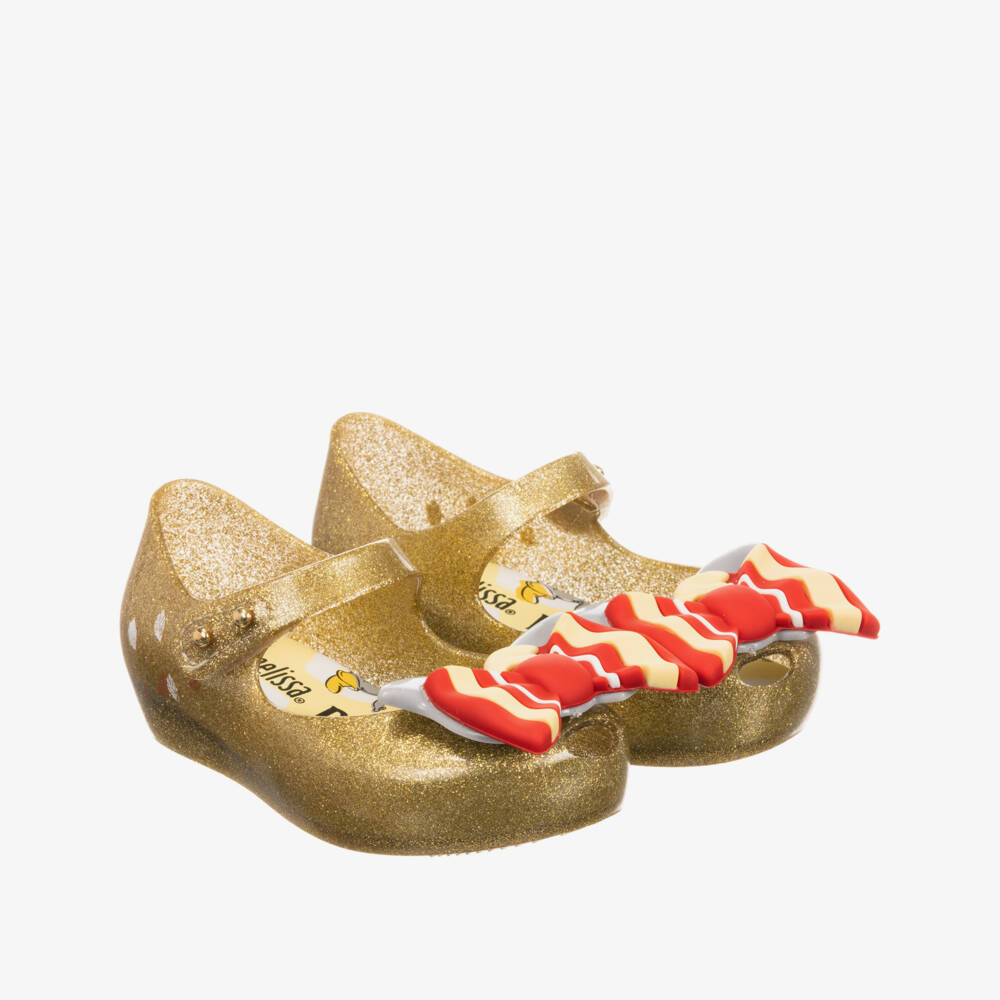 Mini Melissa-Gold Dumbo Jelly Shoe  | Childrensalon Outlet