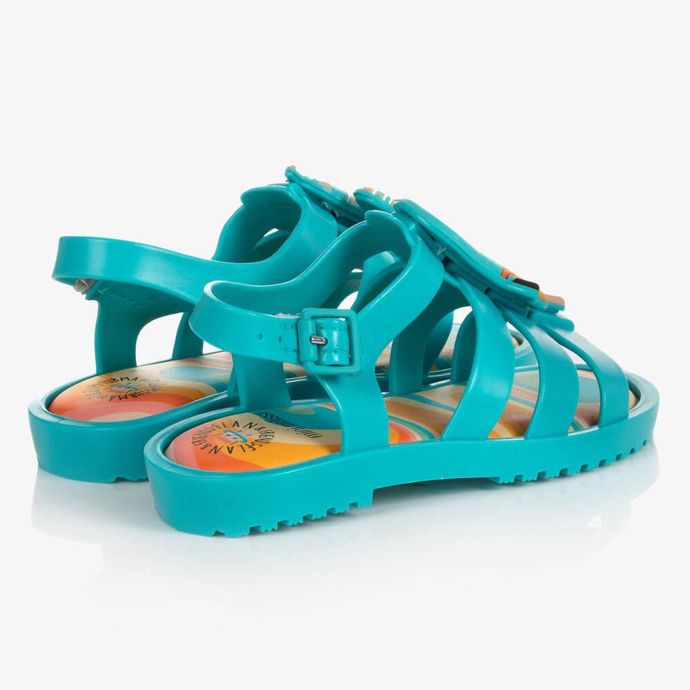 Green 2025 jelly sandals