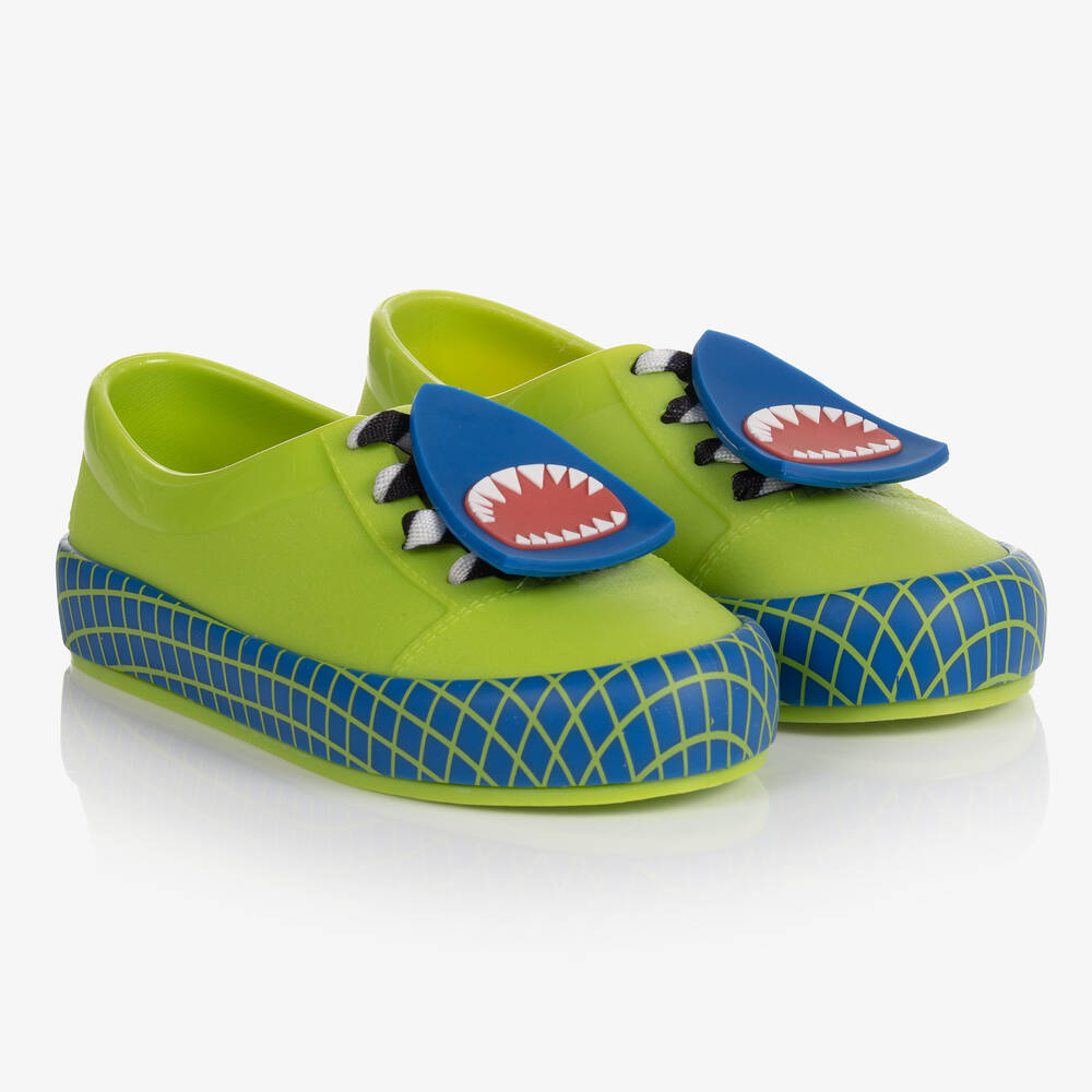 Mini Melissa - Green Shark Jelly Trainers | Childrensalon