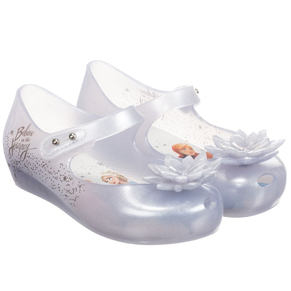 Mini Melissa - Grey Disney Frozen Jelly Shoe  | Childrensalon