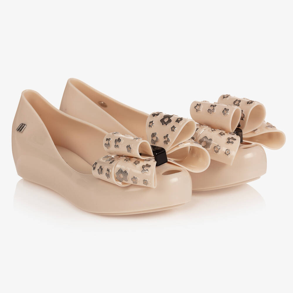 Mini Melissa - Ivory Jelly Ballet Shoes | Childrensalon