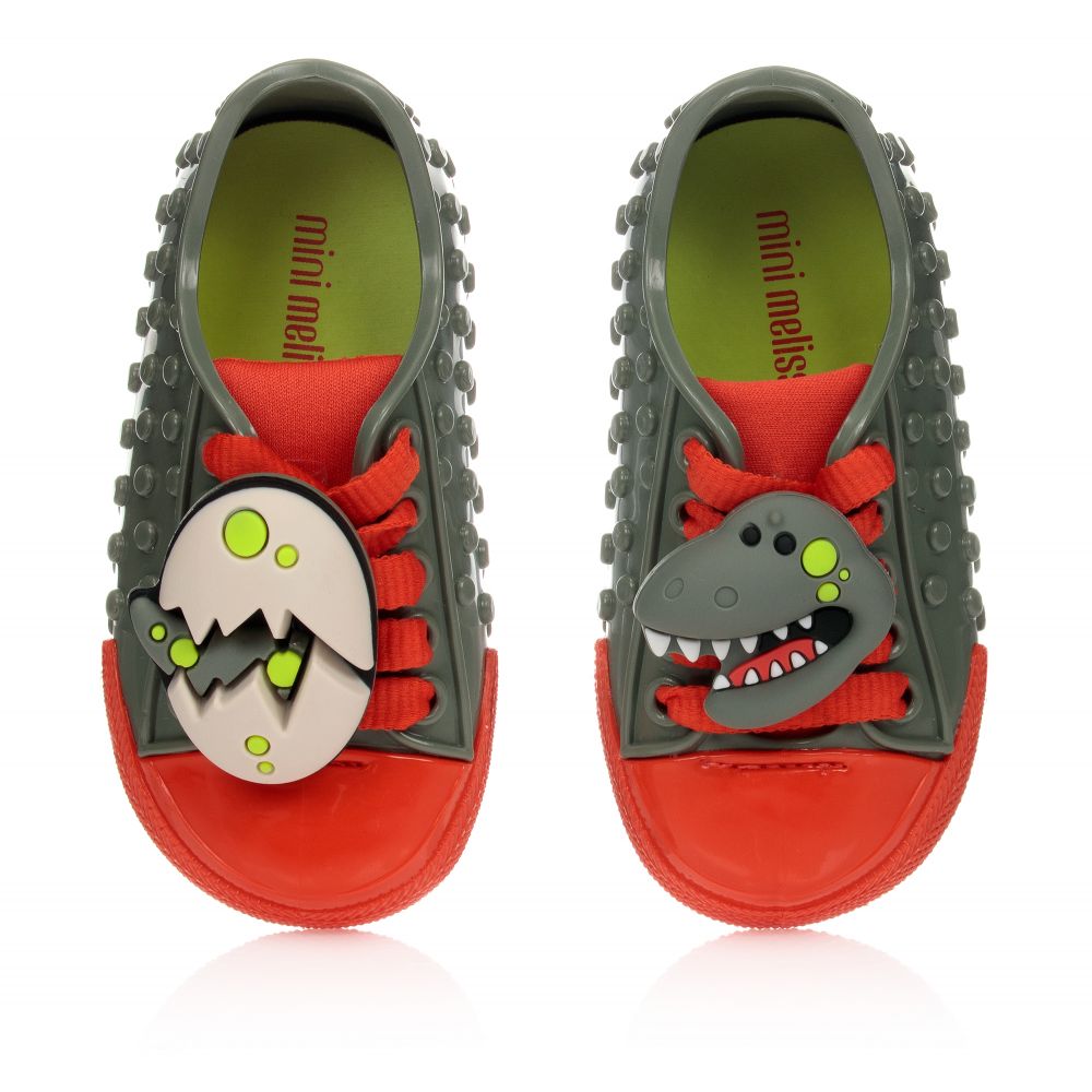 Mini Melissa Khaki Dino Jelly Trainers Childrensalon Outlet