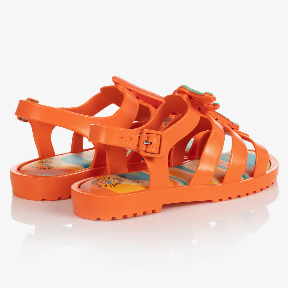 Orange discount jelly sandals