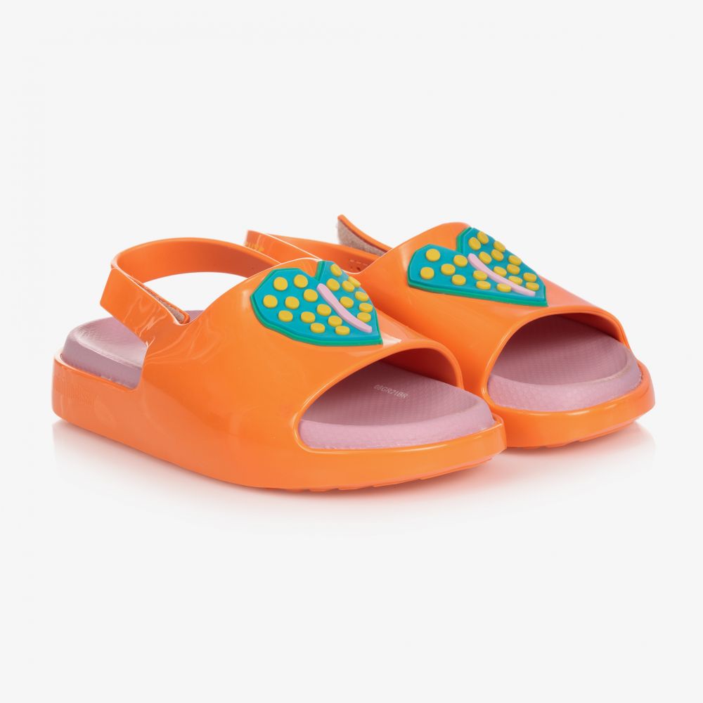 Mini Melissa - Orange Jelly Fábula Sandals | Childrensalon