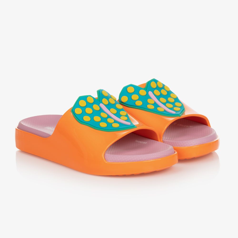 Mini Melissa - Orange Fábula Gelee-Pantoletten | Childrensalon