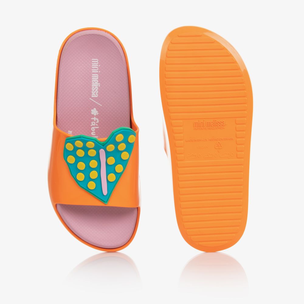ميني ميليسا-شبشب سلايدرز جيلي لون برتقالي للبنات | Childrensalon Outlet