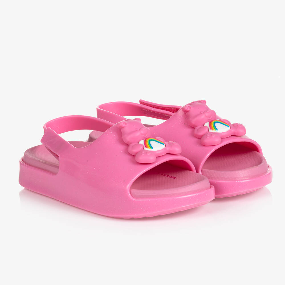 Mini Melissa - Pink Care Bear™ Cloud Sandals | Childrensalon