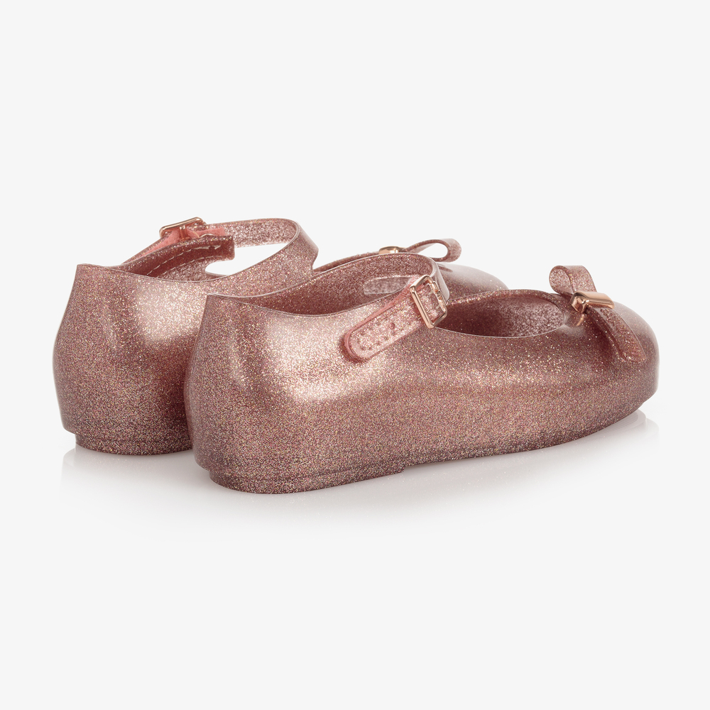 Mini Melissa Pink Glitter Jelly Shoes Childrensalon Outlet