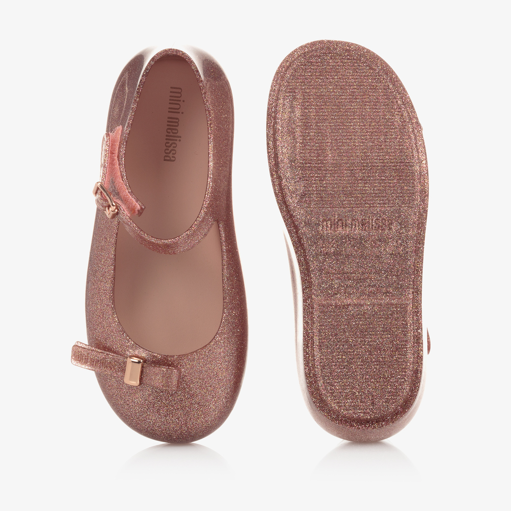 Mini melissa sale glitter shoes