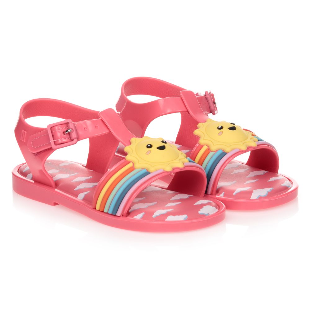 Mini Melissa - Розовые резиновые сандалии | Childrensalon