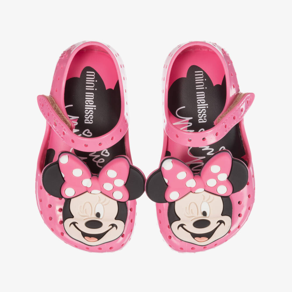 Mini Melissa-Pink Minnie Mouse Jelly Shoes | Childrensalon Outlet