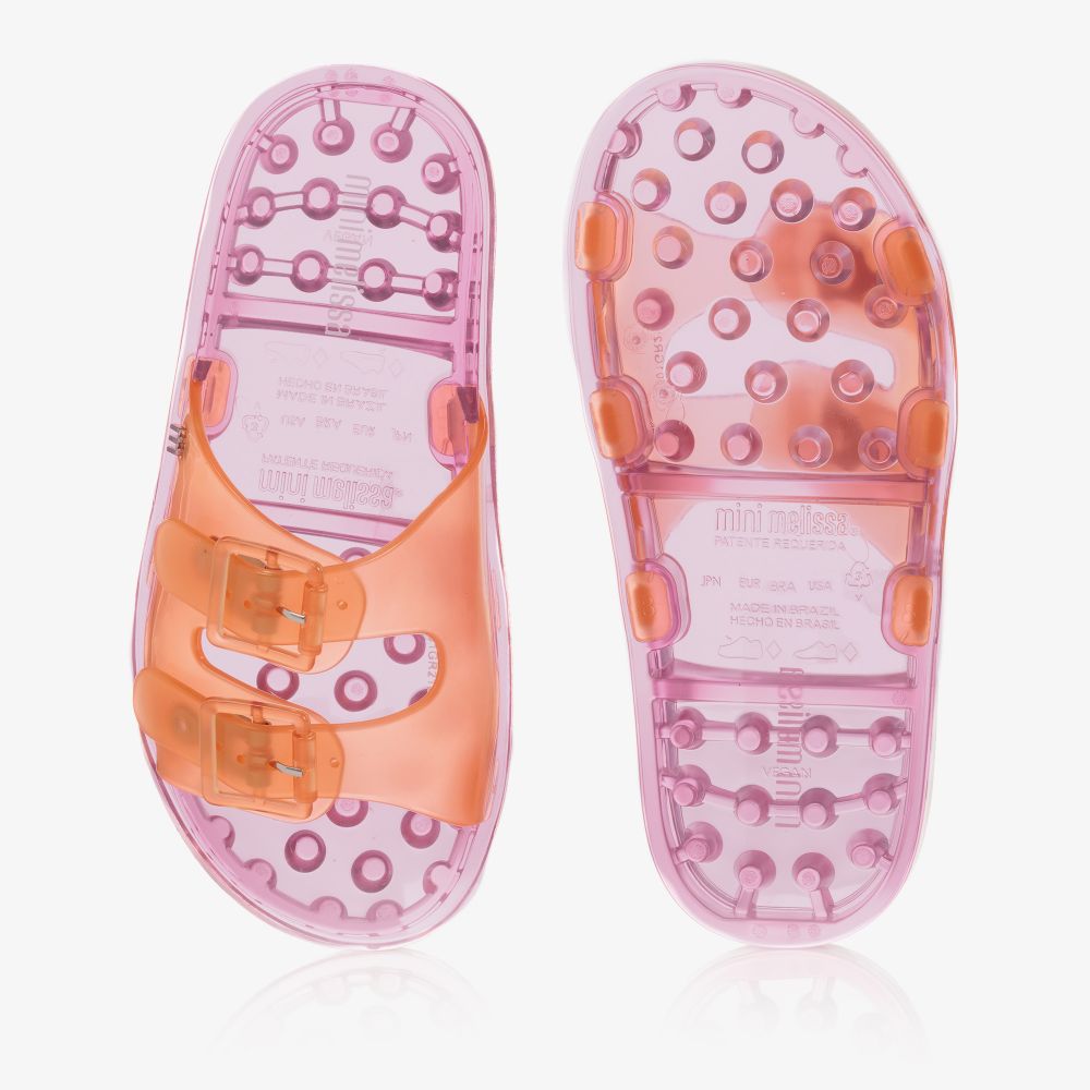 Mini Melissa-Pink & Orange Jelly Sliders | Childrensalon Outlet