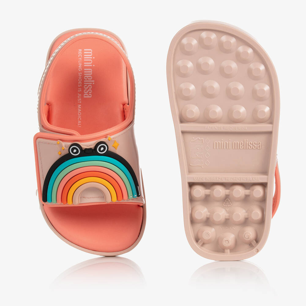 Mini Melissa Pink Rainbow Unicorn Jelly Sandals