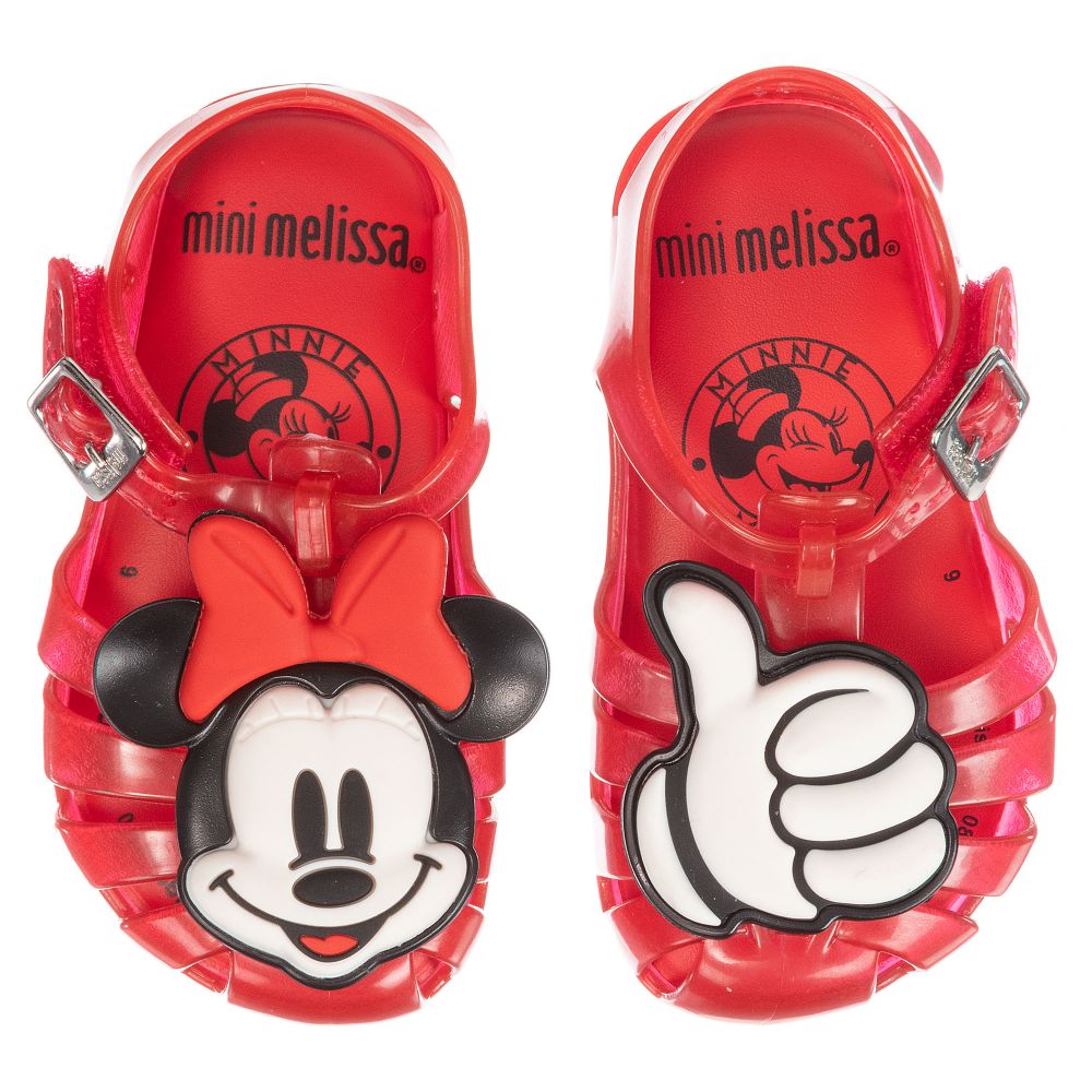 Mini melissa best sale red shoes