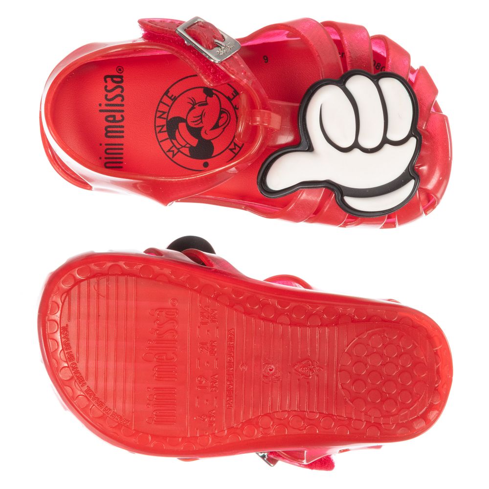 Mini melissa hot sale red shoes